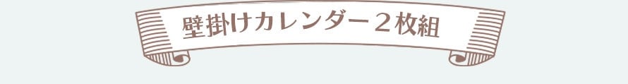 壁掛けカレンダー（2枚組）