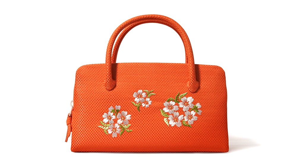 葵バッグ「刺繍 山桜」｜和装バッグ 着物用ハンドバッグ