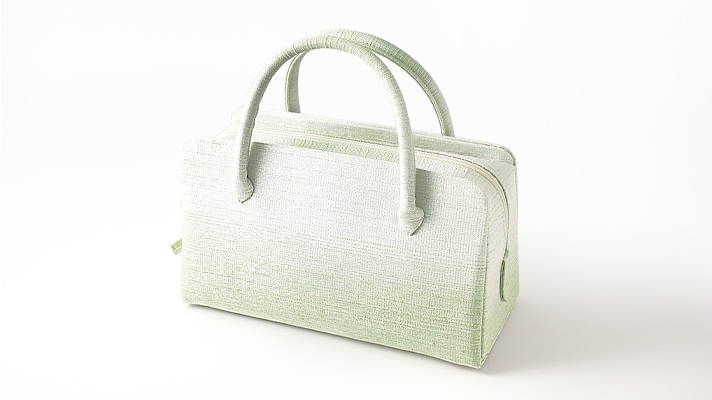 和装バッグ・利休バッグ フォーマル用葵バッグ「彩ぼかし」緑