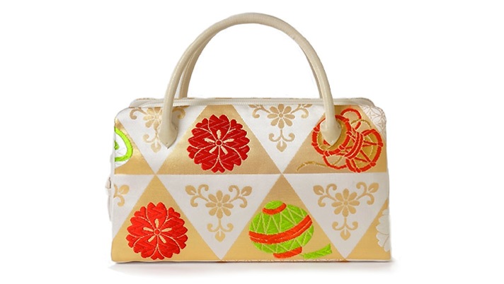 和装バッグ（着物用ハンドバッグ）結婚式・成人式用 葵バッグ「桜花鱗紋」