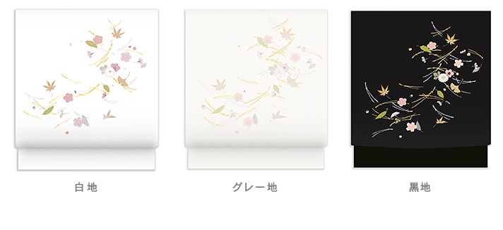 新塩瀬帯「花吹き寄せ」｜洗える帯 名古屋帯