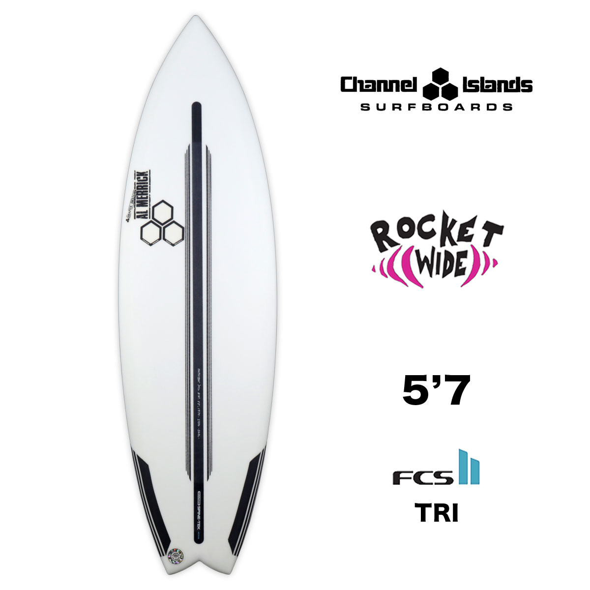 チャネルアイランズ サーフィン ロケットワイド 5.7 カリフォルニアメイド 小波 ショートボード トライフィン surfboard Channel  Islands ROCKET WIDE 5'7 fcs2【506931】-ジャックオーシャンスポーツ