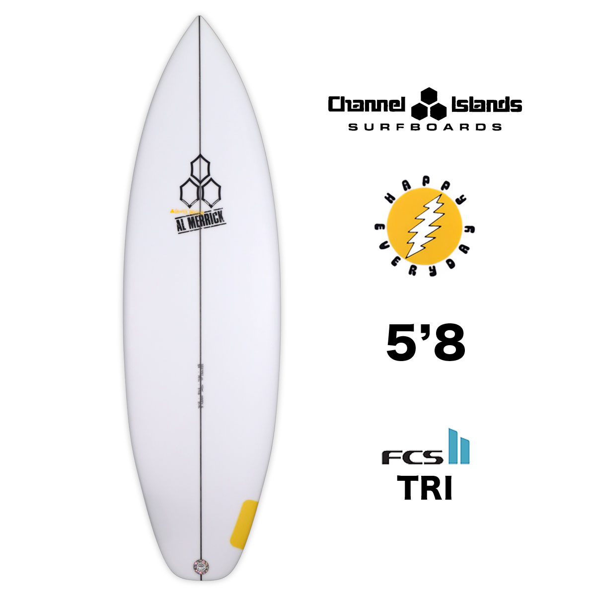 【10%OFF】チャンネルアイランド サーフボード サーフィン ショートボード トライフィン surfboard Channel Islands  HAPPY EVERYDAY ハッピーエブリィデイー アルメリック 5.8 FCS2 チャネルアイランズ TRI