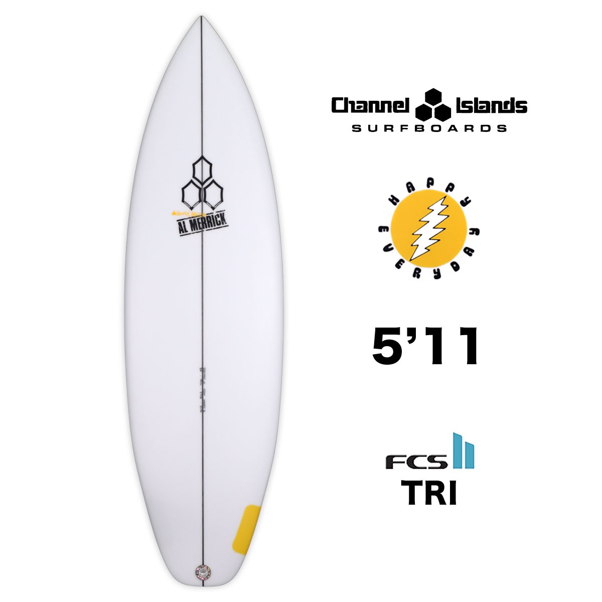 【10%OFF サマーセール 】チャンネルアイランド サーフボード サーフィン ショートボード トライフィン surfboard Channel  Islands HAPPY EVERYDAY ハッピーエブリィデイー アルメリック 5.11 FCS2 チャネルアイランズ TRI