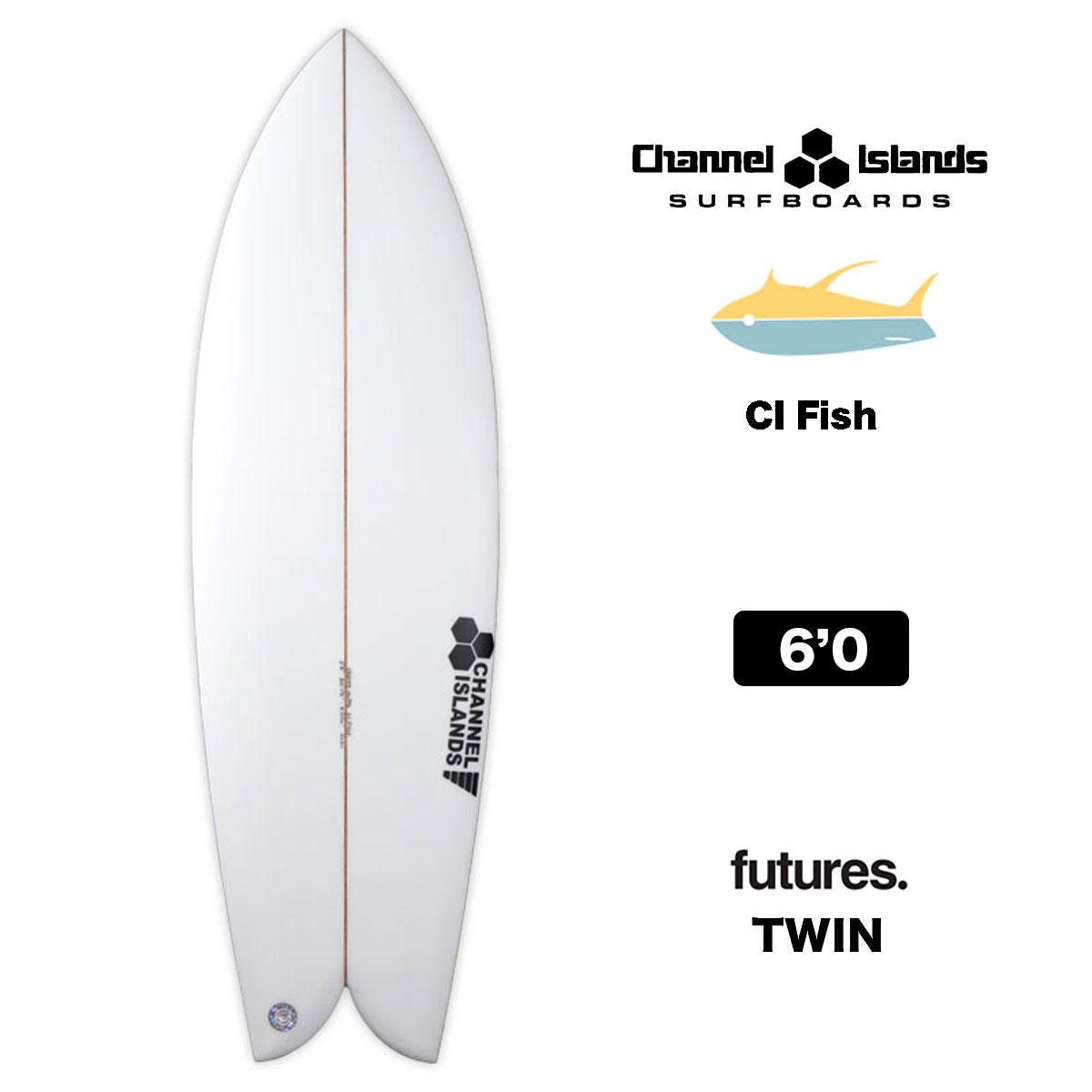 【20%OFF】サーフボード サーフィン チャンネルアイランズ シーアイフィッシュ アルメリック Channel Islands CI FISH  6'0 フューチャー futures ツインTWIN 6.0-ジャックオーシャンスポーツ