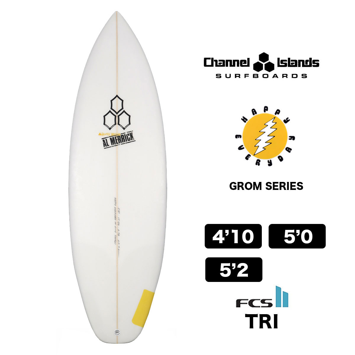 【10%OFF サマーセール 】チャンネルアイランド サーフボード サーフィン ショートボード トライフィン surfboard Channel  Islands HAPPY EVERYDAY GROM ハッピーエブリィデイー グロム アルメリック 4.10 5.0 5.2 FCS2