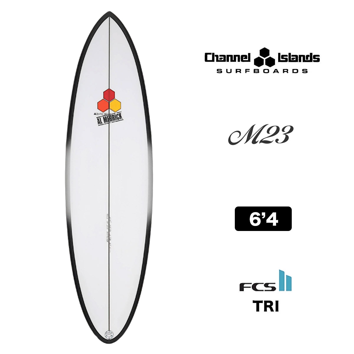 Channel s チャンネルアイランド M23 USA製 CHANNEL ISLANDS M23 サーフボード 6'4 FCS2 TRI ハイブリッド
