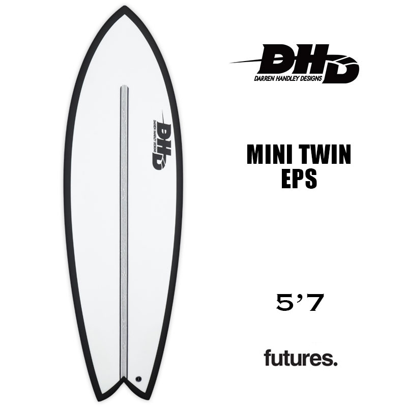 【20%OFF】 サーフボード DHD SURFBOARDS ミニツイン ダレン ハンドレー デザイン MINI TWIN EPS 5.7 フィッシュ  ショートボード futures. フューチャー クリア サーフィン レトロ【87733-22】-ジャックオーシャンスポーツ