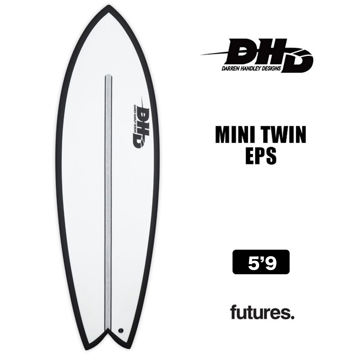 10%OFF】サーフボード DHD SURFBOARDS ミニツイン ダレン ハンドレー