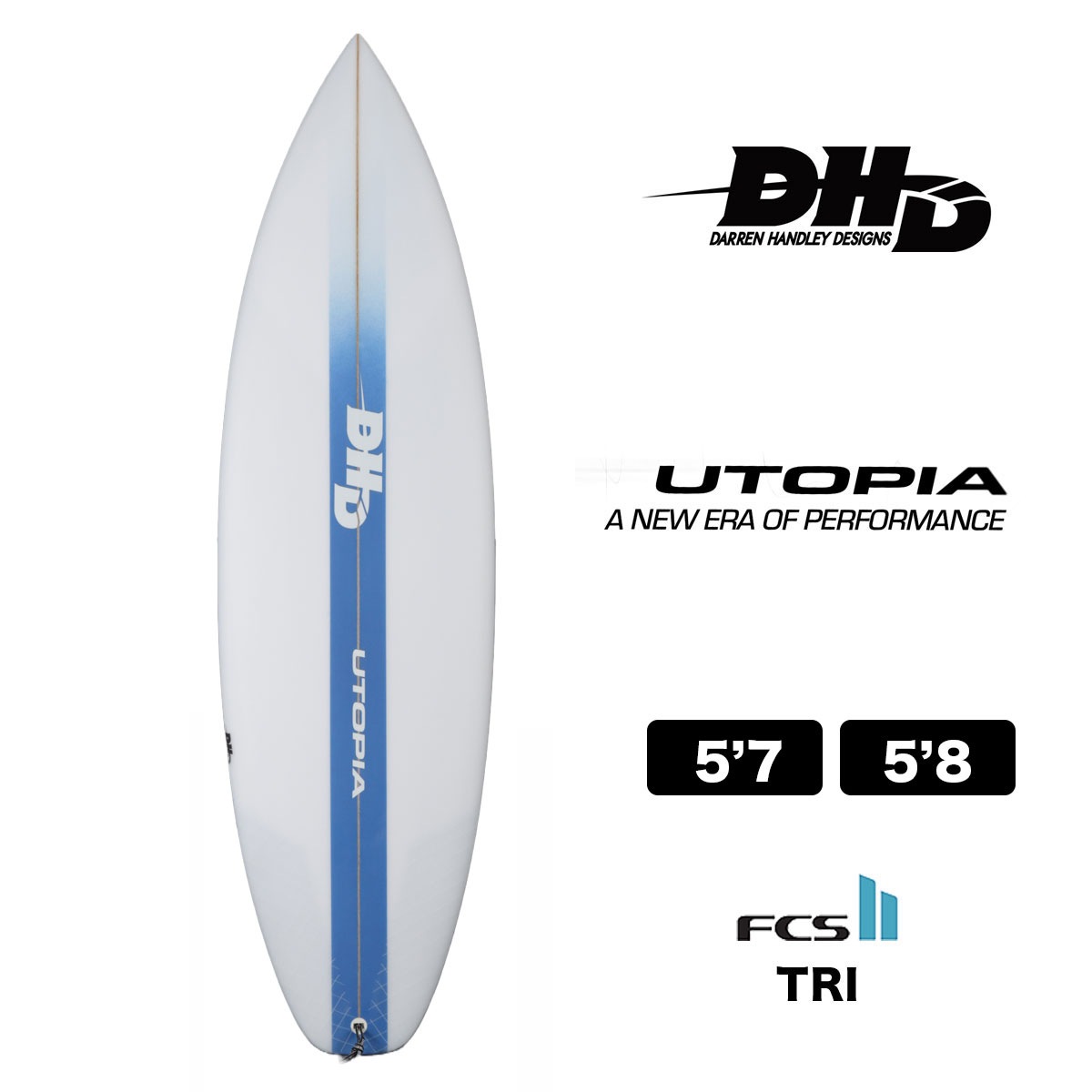 DHD Surfboad サーフボード  ダレンハンドレ1854x467x56