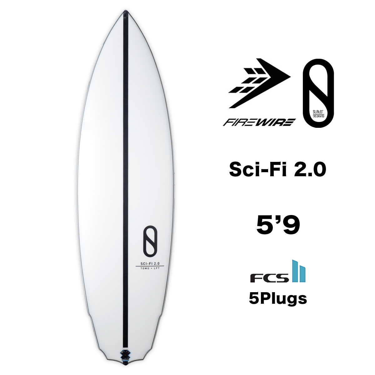 【20%OFF スプリングフェア】ファイヤーワイヤー サーフボード サイファイ 5.9 5フィン スレーターデザイン FIREWIRE  SURFBOARD Sci-Fi 2.0 SLATER DESIGNS ショートボード サーフィン 即納 5'9 【5609222】 