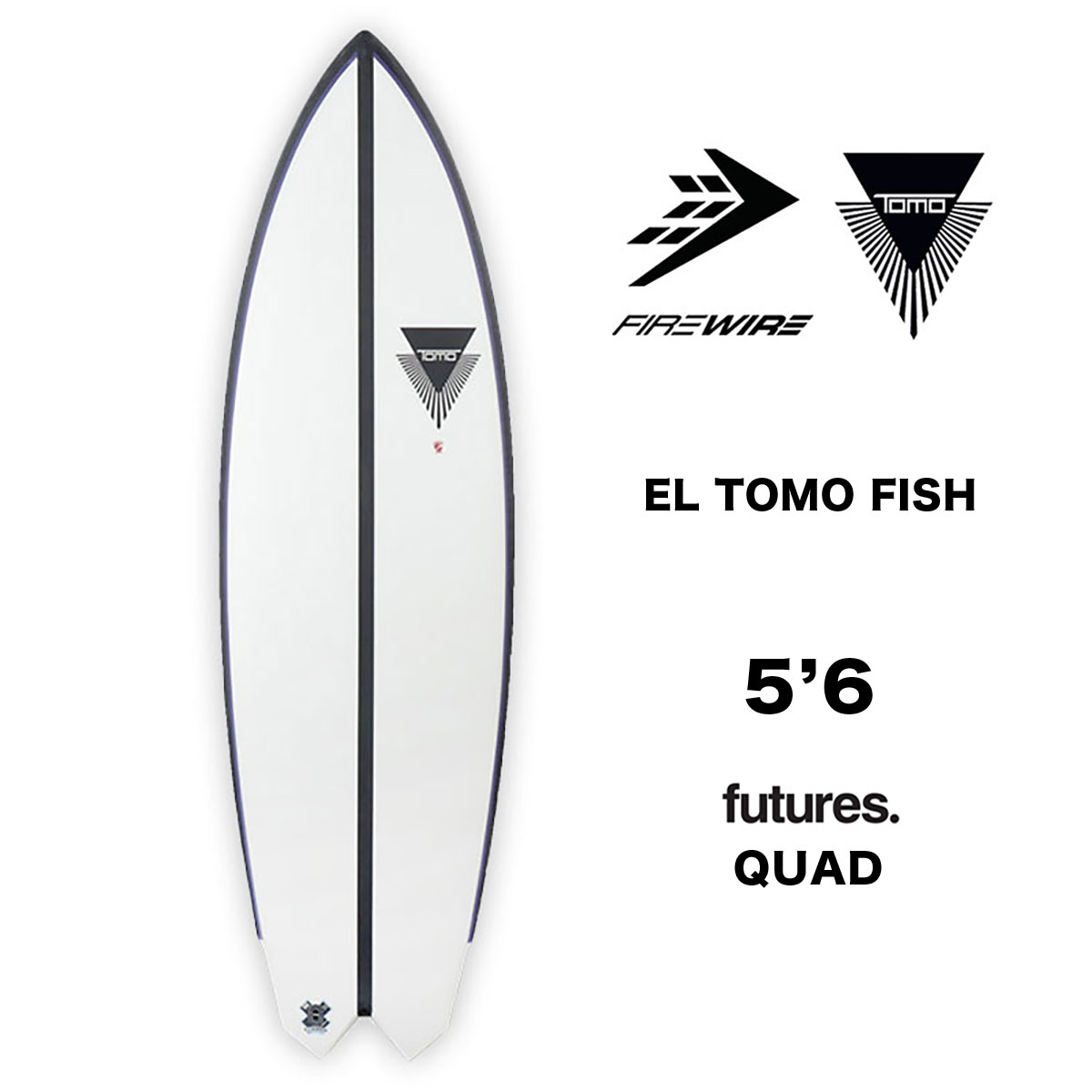 【30%OFF】ファイヤーワイヤー サーフボード サーフィン サーフボード エルトモ フィッシュ　EL TOMO FISH Future QUAD　 5.6 EL FIREWIRE トモ ショートボード 【8606335】　 -ジャックオーシャンスポーツ