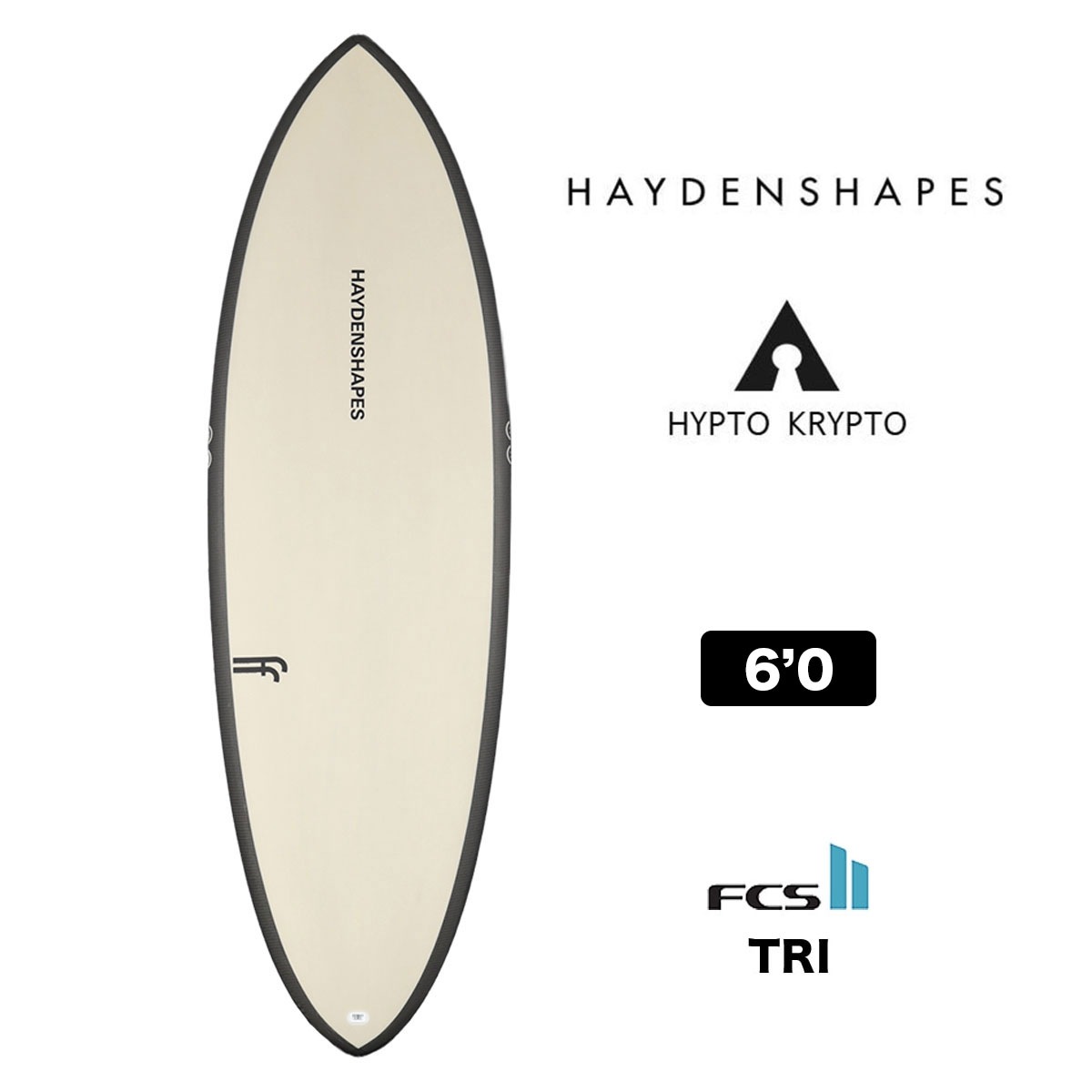 HAYDENSHAPES HYPTO KRYPTO 6.0 ヘイデン シェイプス ヒプトクリプト 6'0 sand FCS2 TRI ショートボード  サーフボード サーフィン サンド ベージュ-ジャックオーシャンスポーツ