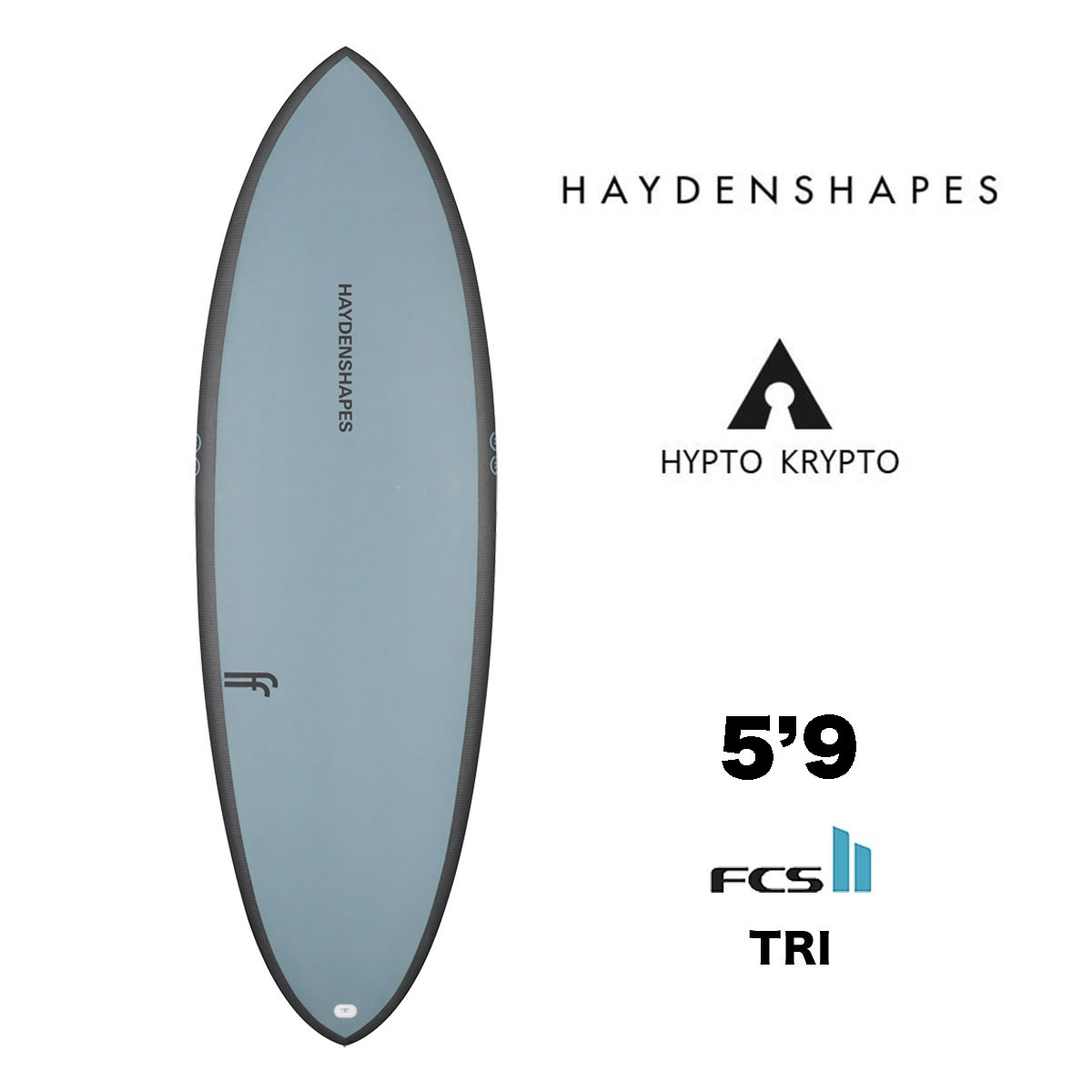 HAYDENSHAPES HYPTO KRYPTO 5.9 ヘイデン シェイプス ヒプトクリプト 5'9 FCS2 TRI ショートボード  サーフボード サーフィン ブルー【HS0003-3】-ジャックオーシャンスポーツ