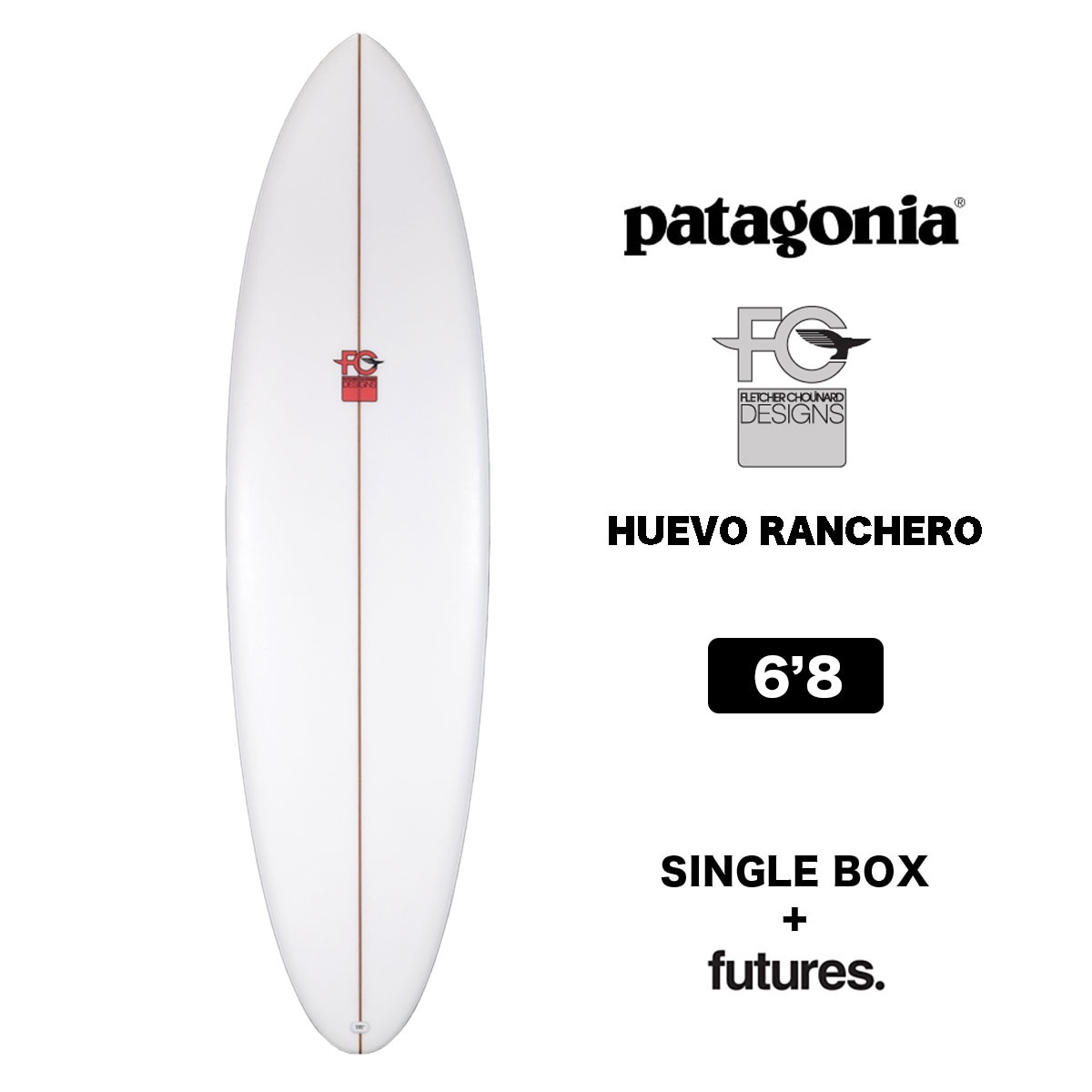 【10%OFF 】Patagonia パタゴニア サーフボード ミッドレングス ウエボ ランチェロ サーフィン 6.8 SURFBOARDS  HUEVO RANCHERO 6'8 clear 正規品 クリアフィッシュ＆ミッド-ジャックオーシャンスポーツ