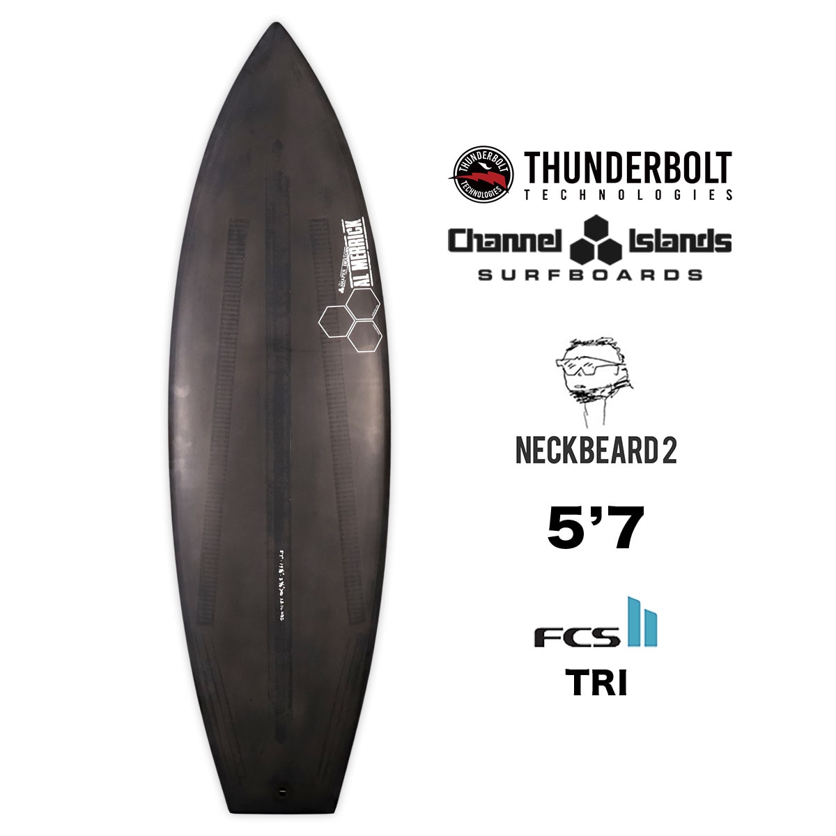 【20%OFF】チャネルアイランズ サンダーボルト ネックベアード2 5'7 サーフボード【送料無料】THUNDERBOLT Channel  Islands NeckBeard2 5.7 アルメリック ショートボード fcs2 サーフィン 即納【53401】 -ジャックオーシャンスポーツ