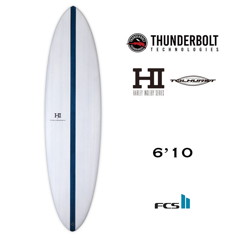 THUNDERBOLT TECHNOLOGIES MID 6 サンダーボルトテクノロジー ミッドシックス 6.10 5フィン ミッドレングス 6'10  カーボン FCS2 パフォーマンス【2118624】