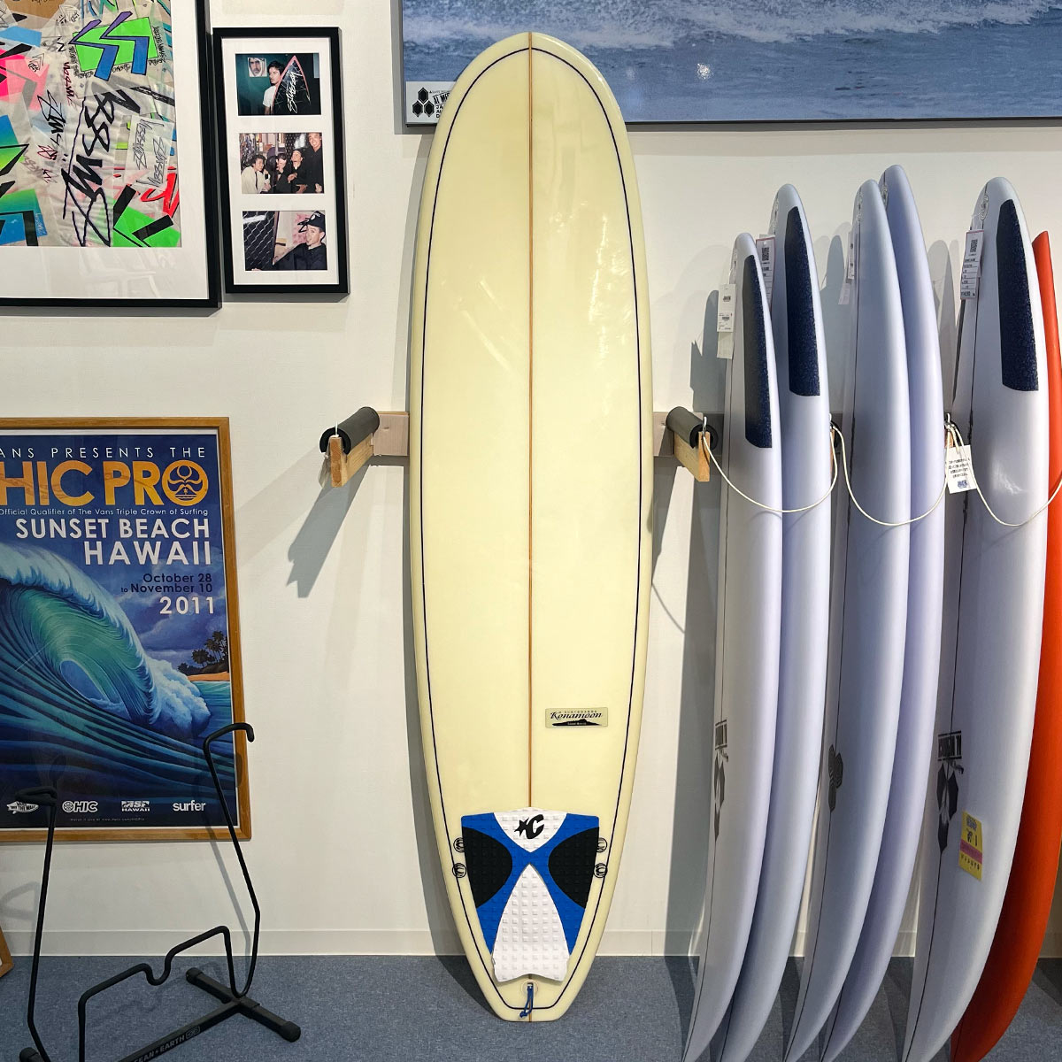 KONAMOON サーフボード 中古 6'8 ミッドレングス FCS トライフィン付き
