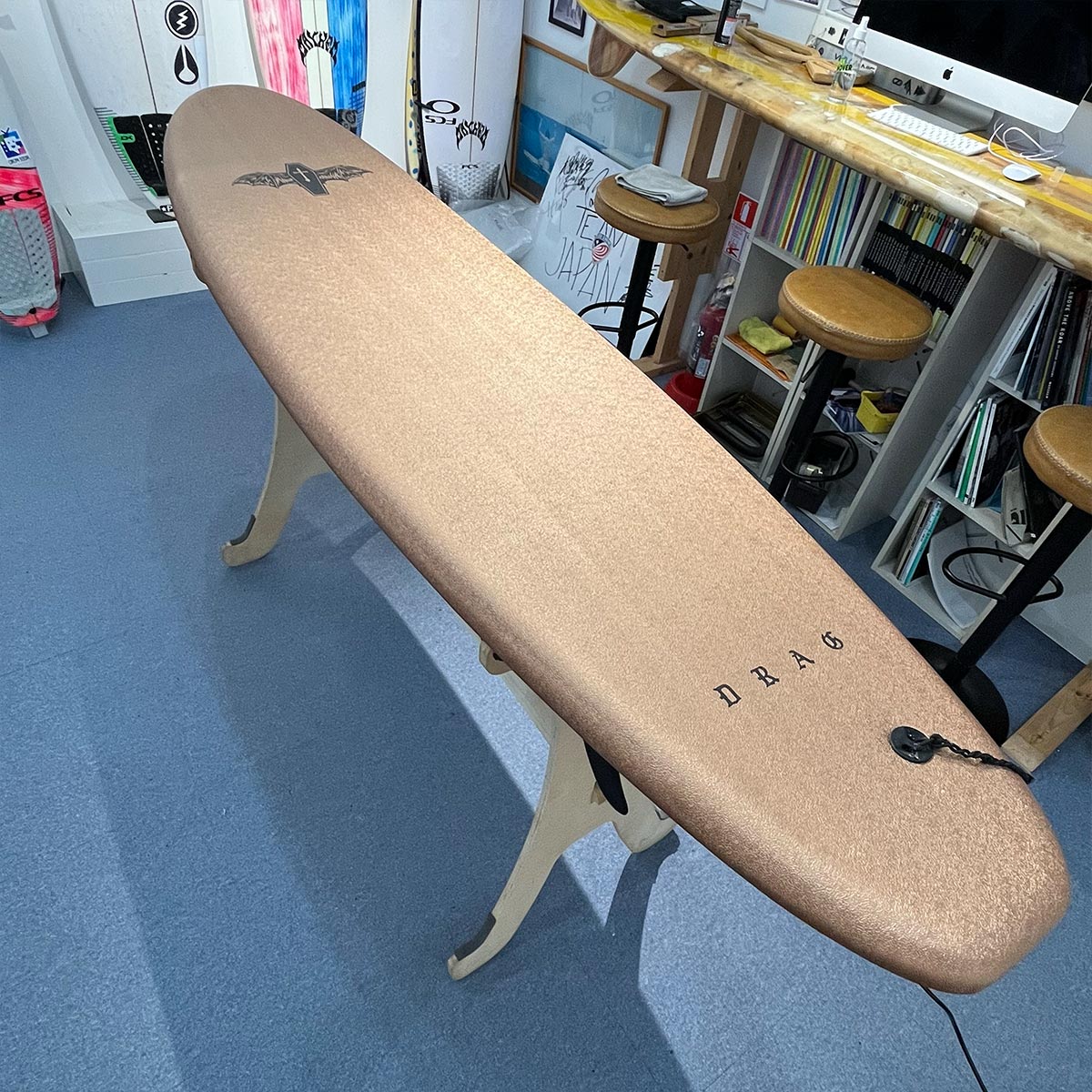 中古 DRAG SOFTBOARD 7'0 72L ソフトボード FIN・リーシュ付属 初心者