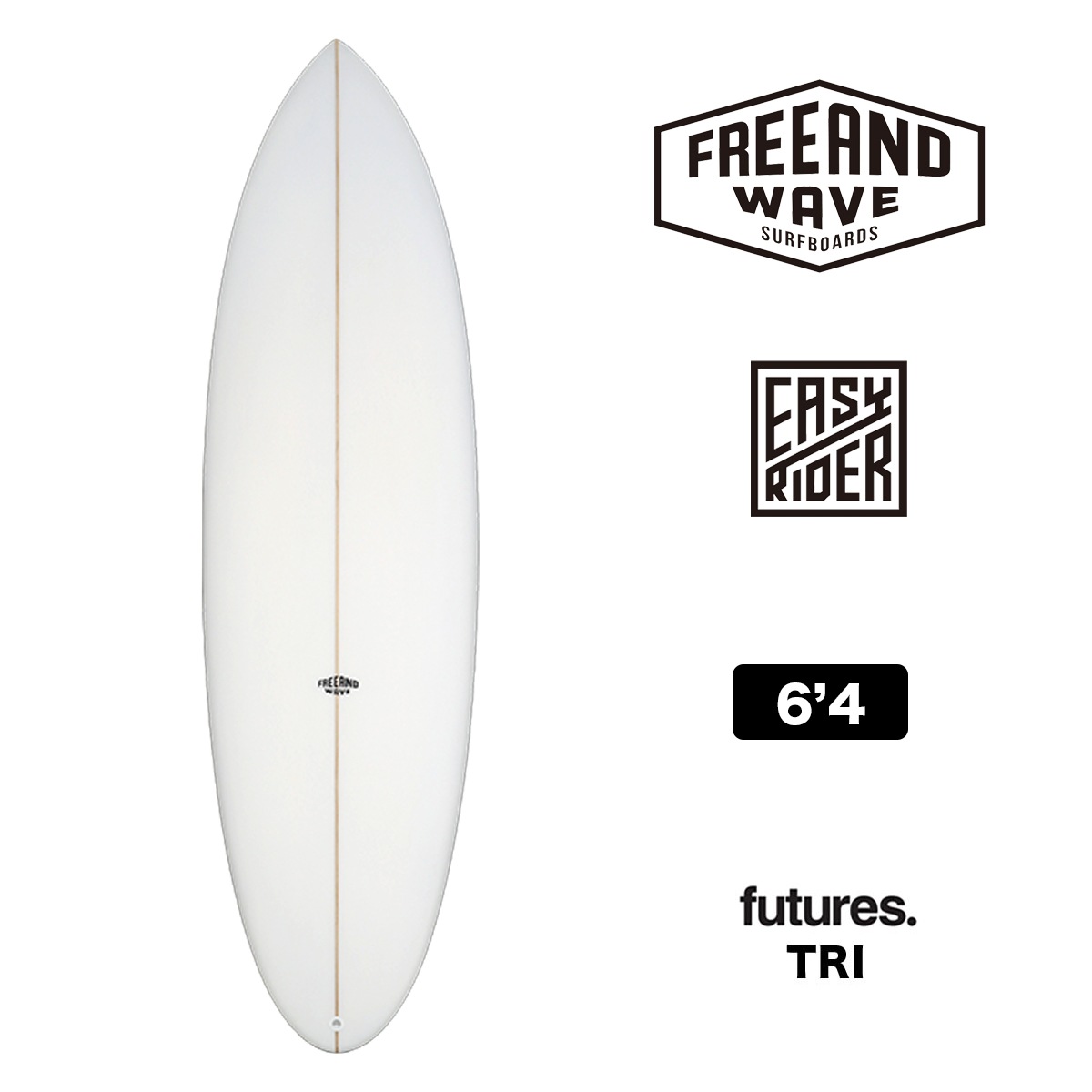 FREE AND WAVE EASY RIDER 6'4 39L サーフボード 初心者 ビギナー