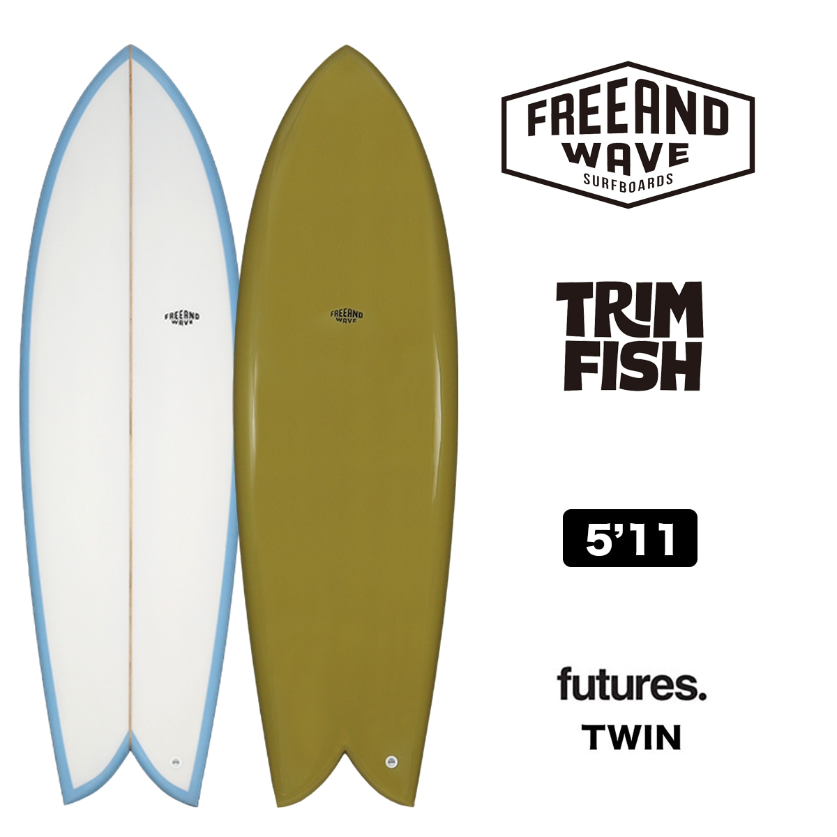 FREE AND WAVE TRIM FISH �ե��å��奵���եܡ��� ���Υǥ�����