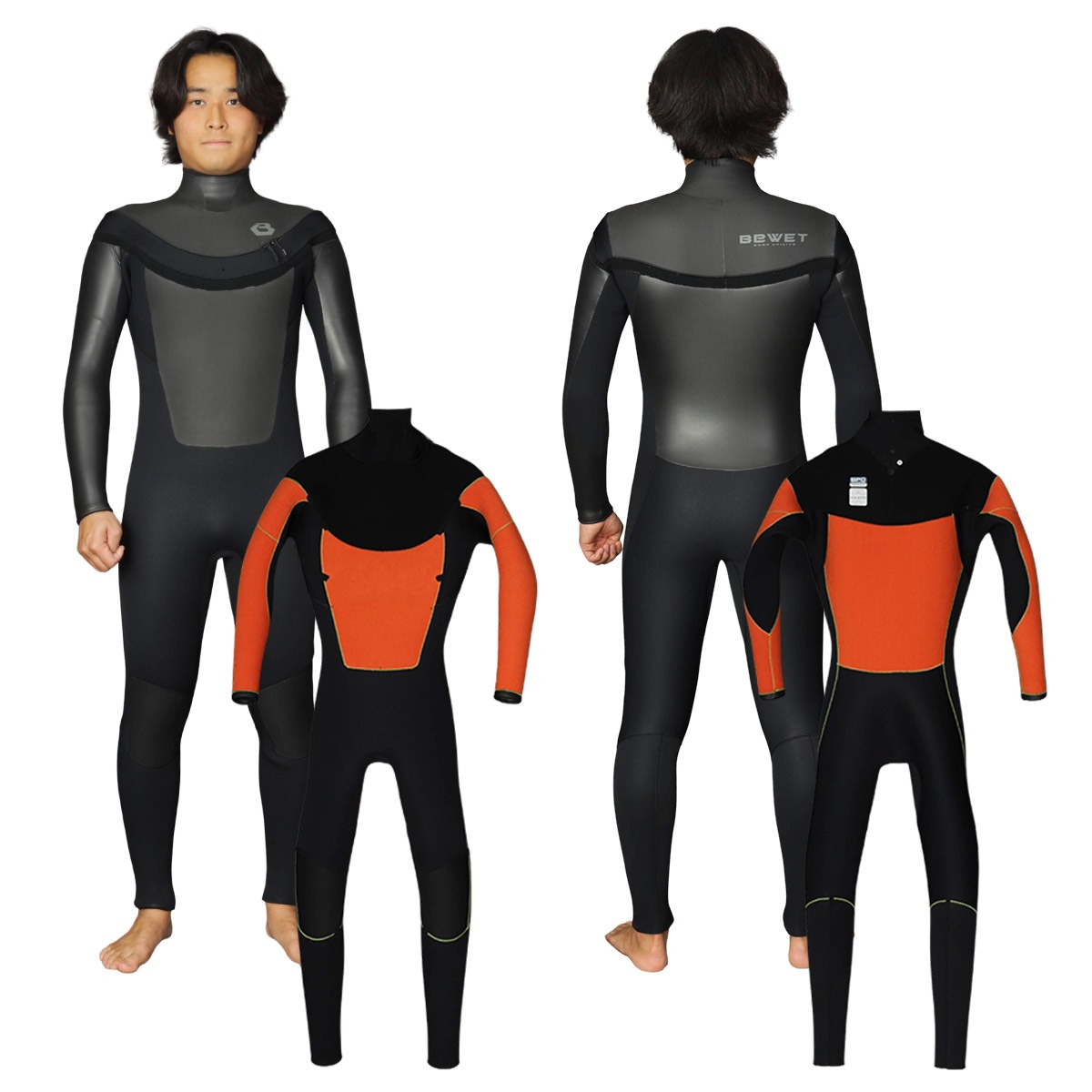 サーフィン ウェットスーツ フルスーツ 5mm メンズ ビーウェット 人気