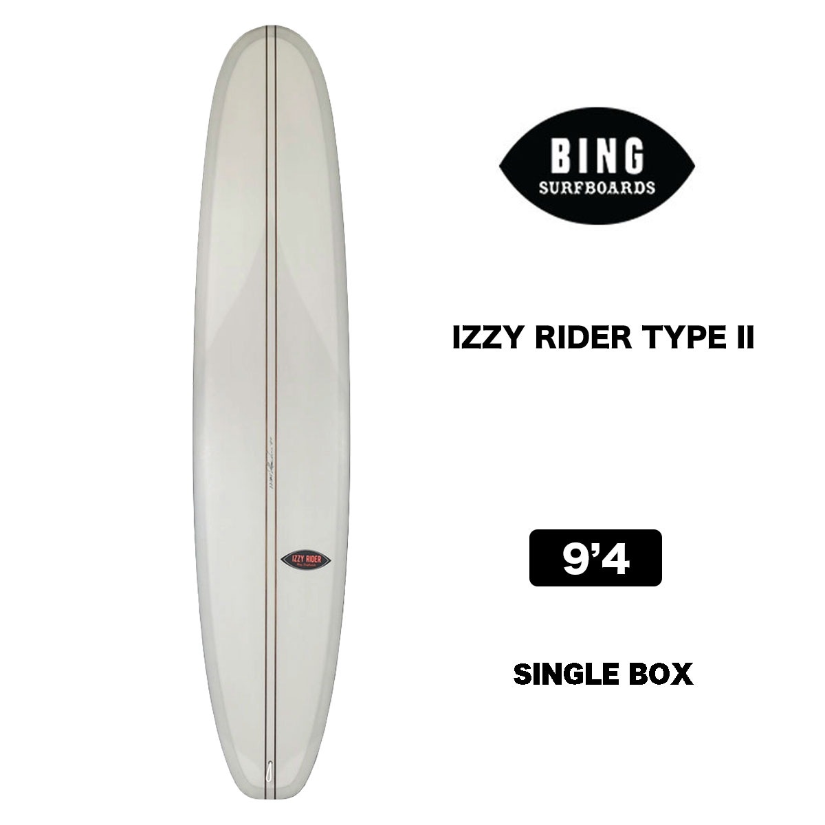 サーフボード ビングサーフボード BINGSURFBOARDS IZZY RIDER TYPE II GREY 9'4 イージーライダー タイプ2  グレー 9.4 ロングボード シングル【22185】-ジャックオーシャンスポーツ