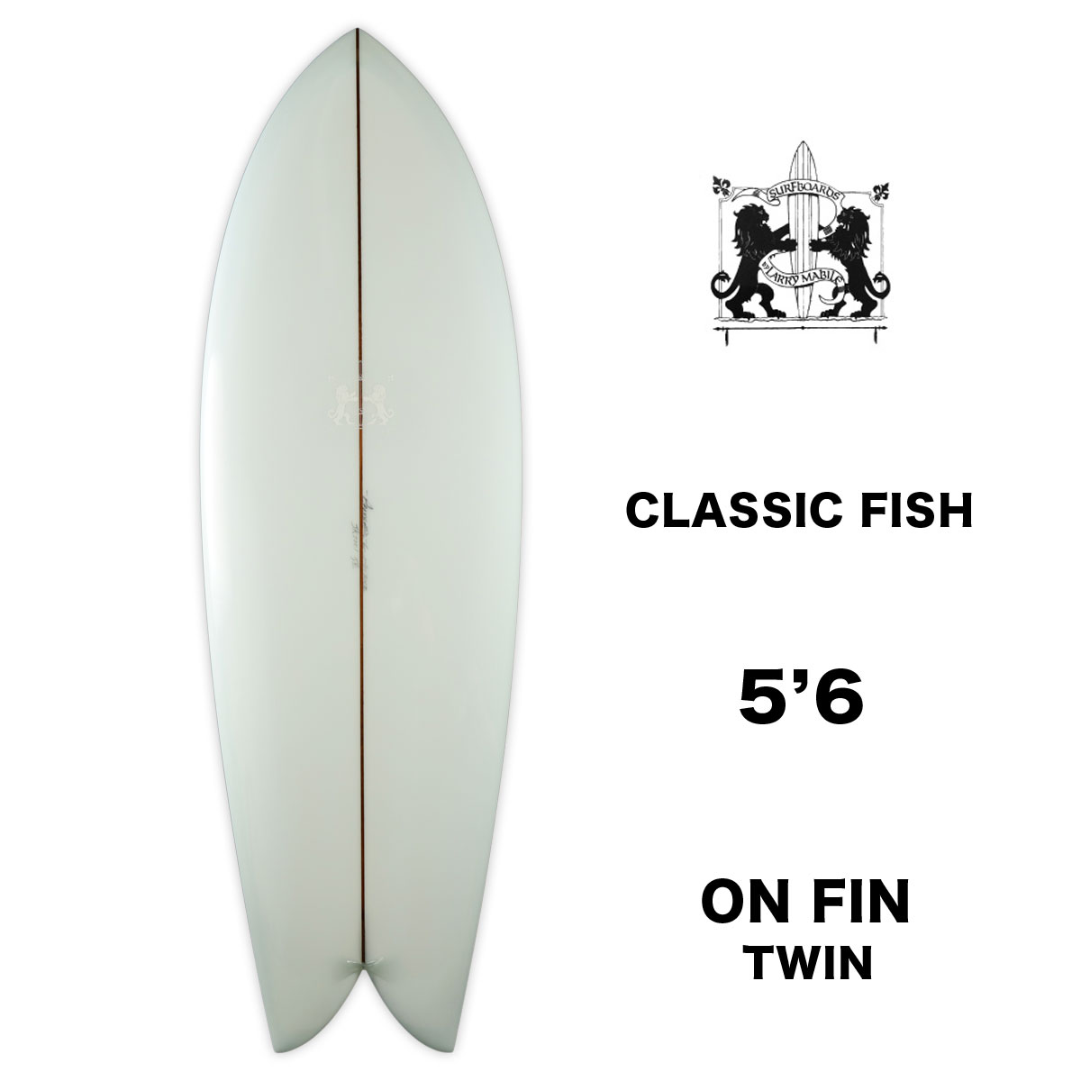 ラリーメイビル サーフボード クラッシックフィッシュ 5'6 フィッシュ サーフィン オンフィン ツインフィン surfboards LARRY  MABILE CLASSIC FISH 5.6 グリーン【jk2201】フィッシュ＆ミッド-ジャックオーシャンスポーツ