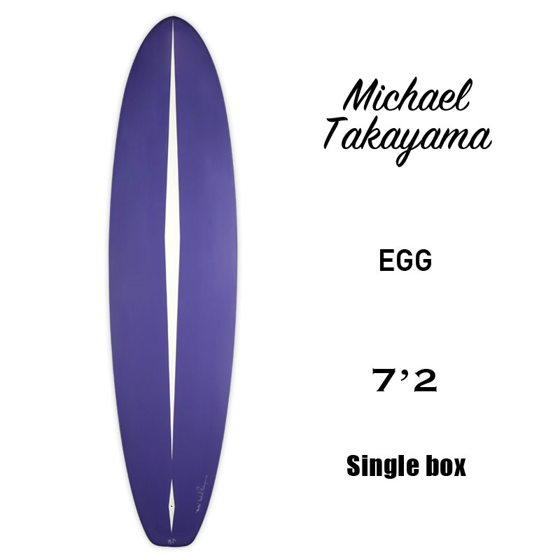 マイケルタカヤマ サーフボード ミッド サーフィン ミッドレングス ファンボード シングルフィン surfboard Michael Takayama  surfboards EGG PURPLE エッグ パープルサイズ 7.2【mt12】フィッシュ＆ミッド-ジャックオーシャンスポーツ