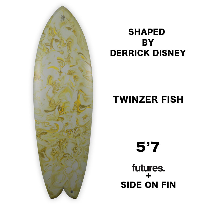 【25%OFF】サーフボード フィッシュ サーフィン フィッシュボード デリックディズニー ツインフィン surfboards SHAPED BY  DERRICK DISNEY TWINZER FISH サイズ 5.7【de2s-dd102-22】フィッシュ＆ミッド-ジャックオーシャンスポーツ