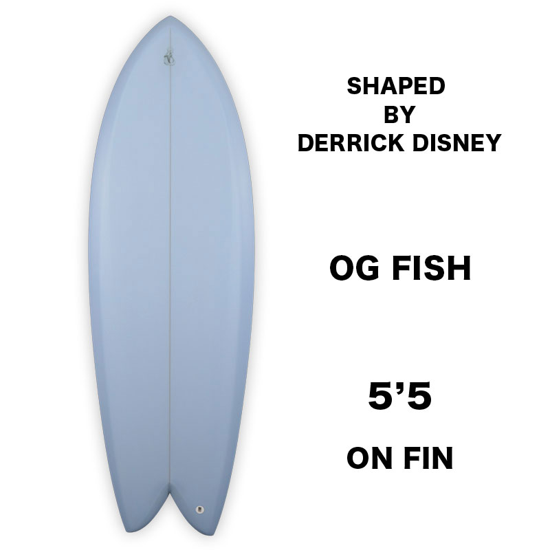 サーフボード フィッシュ サーフィン フィッシュボード デリックディズニー ツインフィン surfboards SHAPED BY DERRICK  DISNEY OG FISH サイズ 5.5 【de2s-dd103-22】-ジャックオーシャンスポーツ
