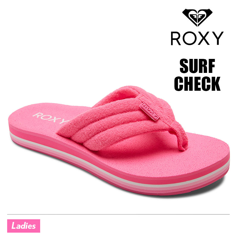 ロキシー Roxy レディース サンダル Surf Check ビーチサンダル おしゃれ 人気 可愛い シンプル ブランド 夏 安い Pnk