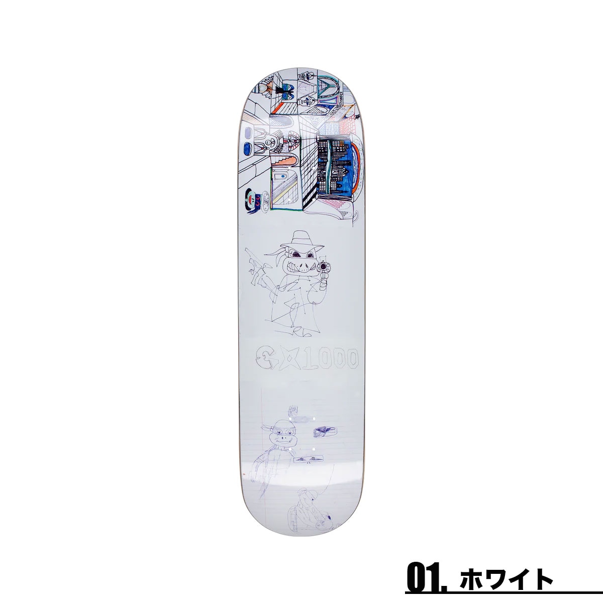 ジーエックス スケートボード スケボー デッキ STICKUP DECK