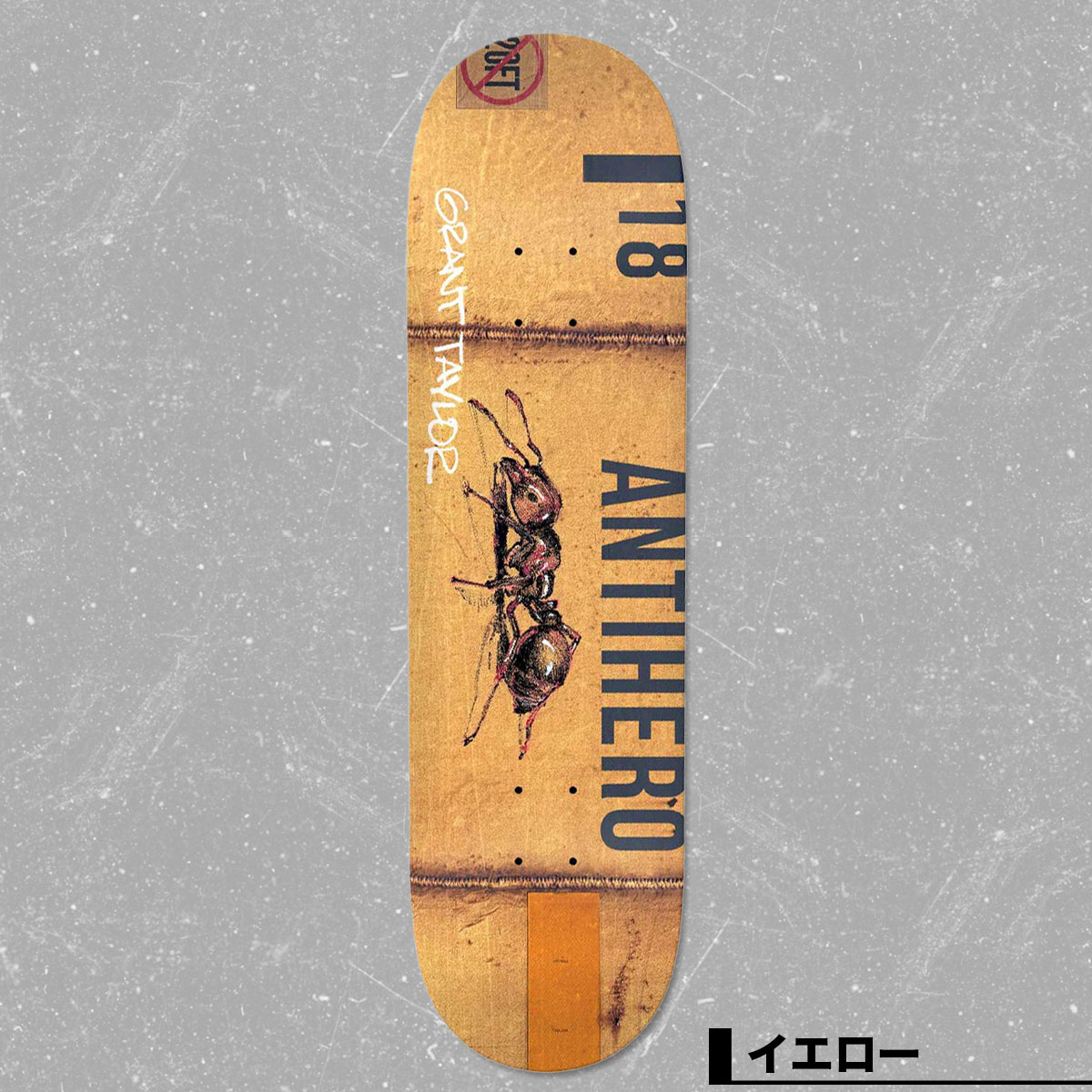 antihero デッキ　アンチヒーロー アンチヒーロー スケートボード スケボー デッキ イエロー 蟻