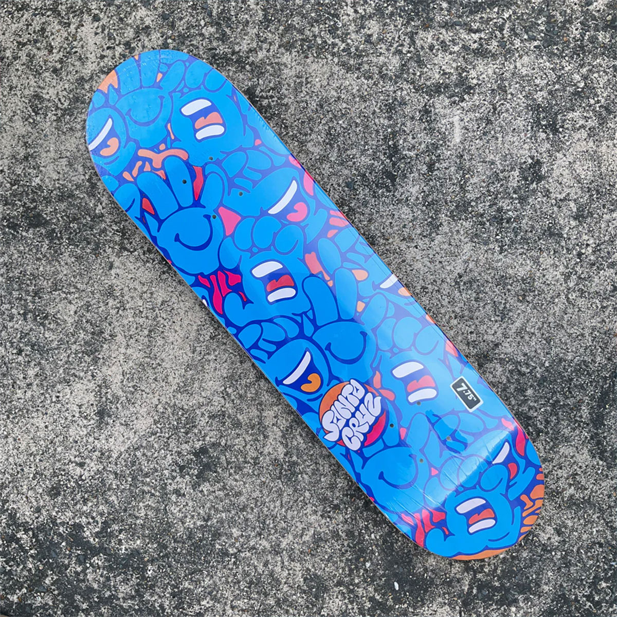 サンタクルーズ スケートボード デッキ スケボー ロゴ 7.75 inc ブルー