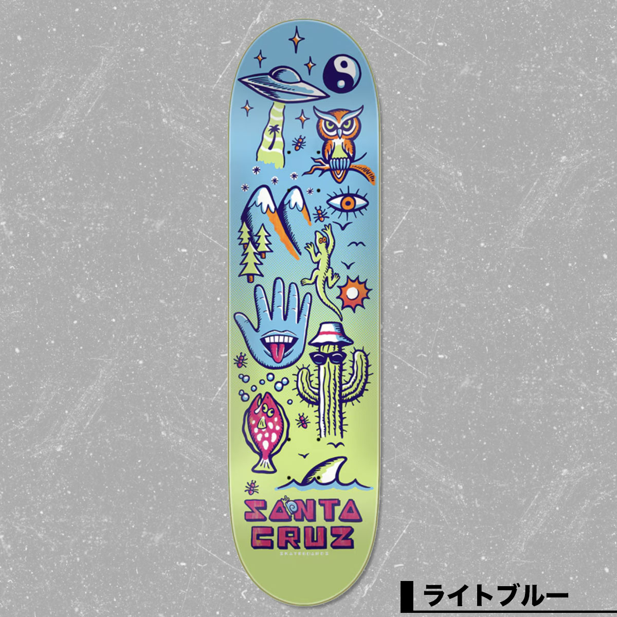 サンタクルーズ スケートボード デッキ スケボー ロゴ 7.75 inc ブルー