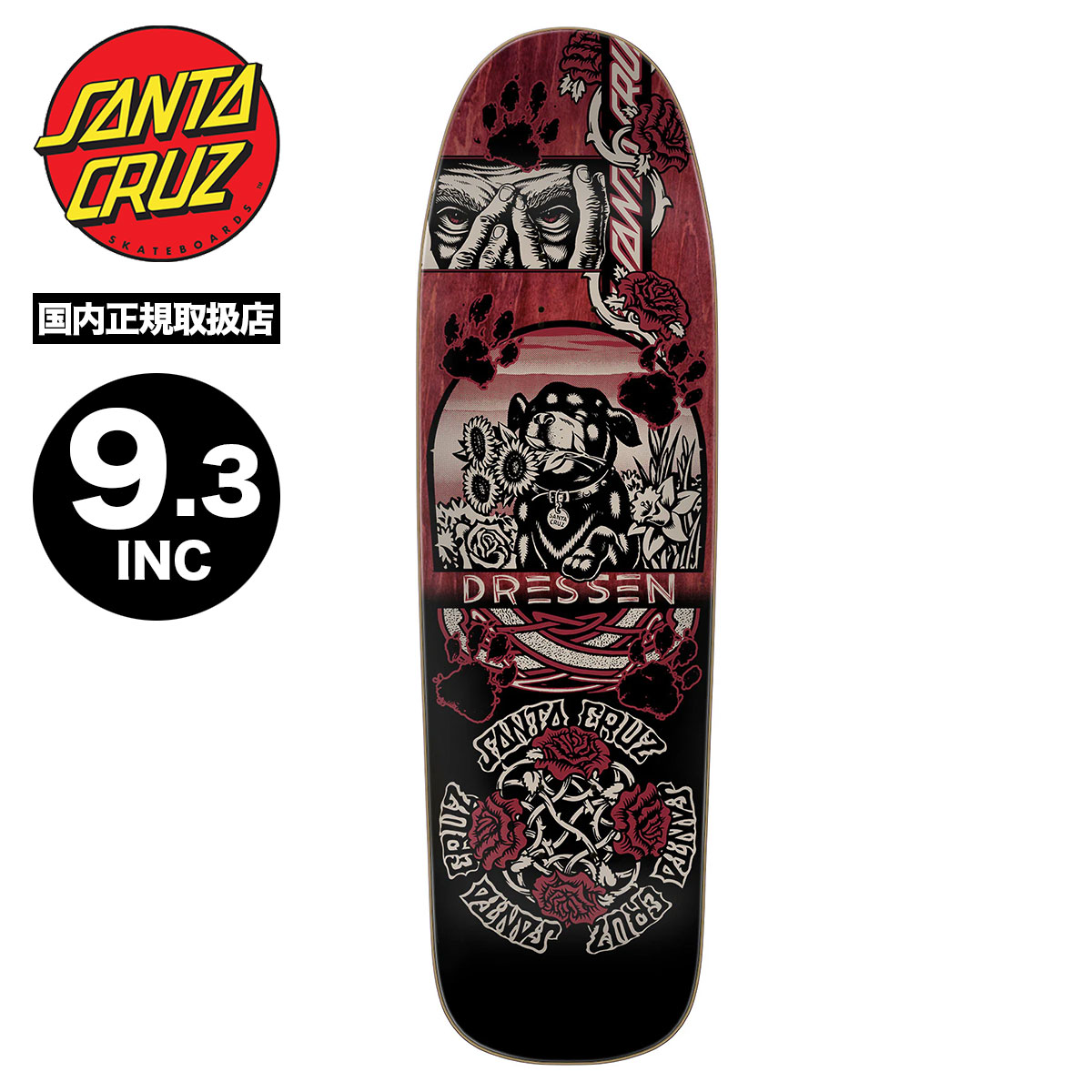 サンタクルーズ スケートボード デッキ スケボー 9.3 inc エリック