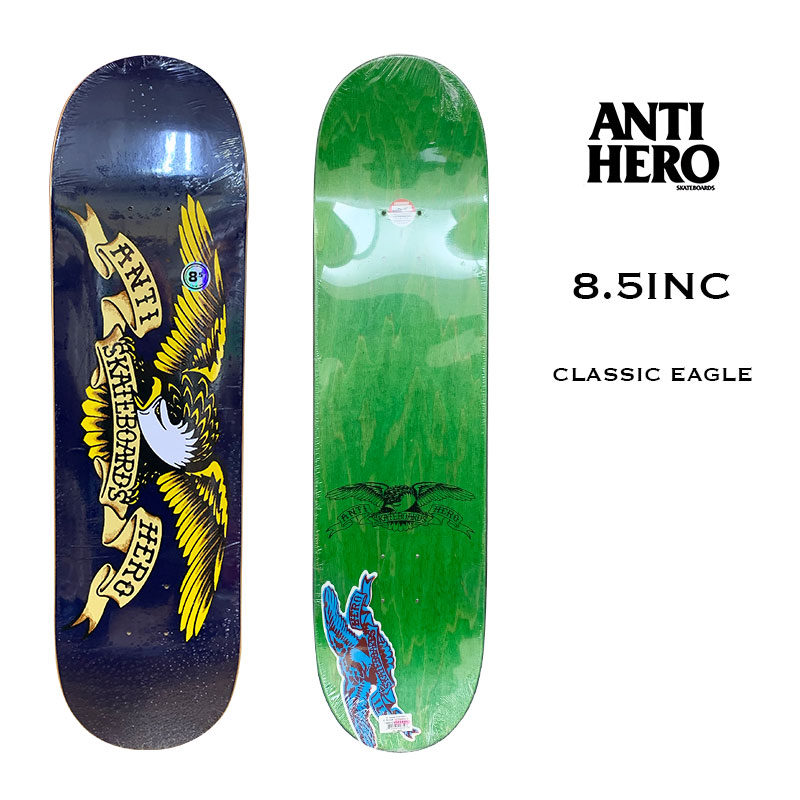 ANTI HERO アンタイヒーロー アンチヒーロー スケートボード デッキ イーグル スケボー ネイビー sk8 8.5inc | CLASSIC  EAGLE DECK【10020084】-ジャックオーシャンスポーツ