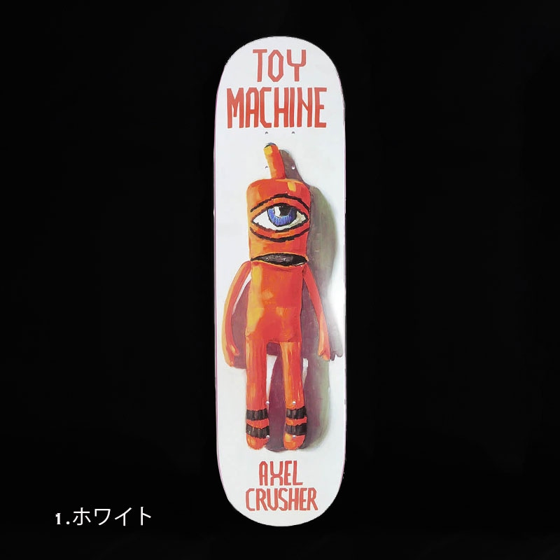 セール スケートボード トイマシーン スケボー アクセル ドール デッキ Toy Machine Skateboard AXEL DOLL DECK  ホワイト 8.0inc 【brdtmac24ss】