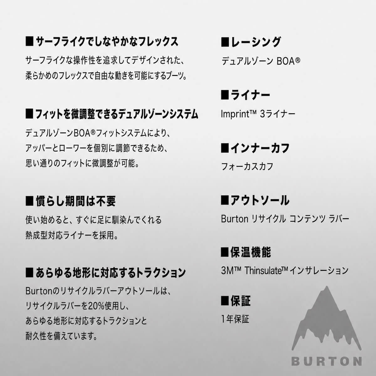 Burton Waverange Plus ��� ���Ρ��ܡ��ɥ֡��� �ǥ奢�륾����BOA �ե��åȥ����ƥ� �ܺ�