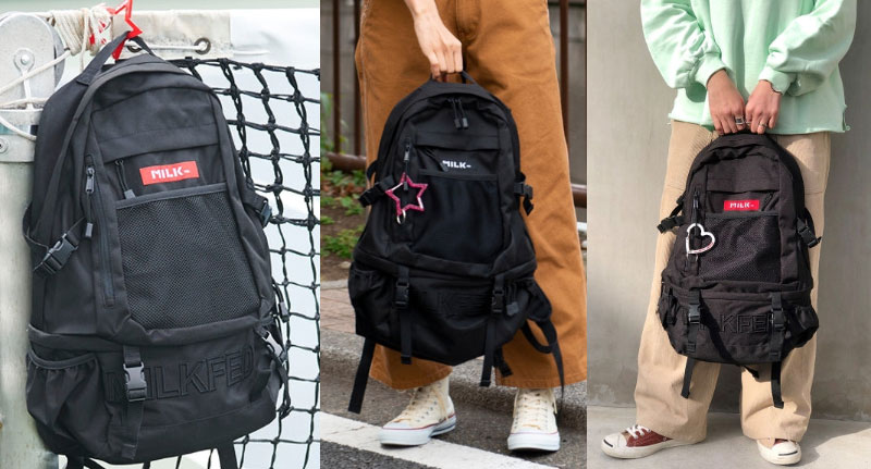 リュック バックパック 大きめ ミルクフェド EMBROIDERY BIG BACKPACK