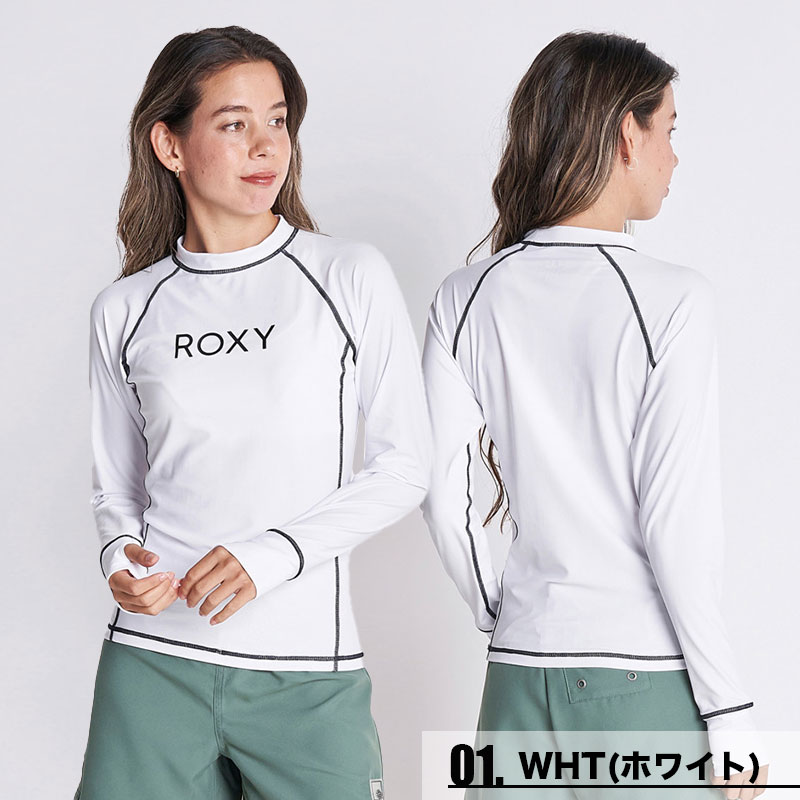 Roxy レディース 水着 ラッシュガード Rashie L S プルオーバー 長袖 吸汗速乾 Uv Cut 全3色 S M L 夏 海 プール 旅行 人気 ブランド ロキシー Rly