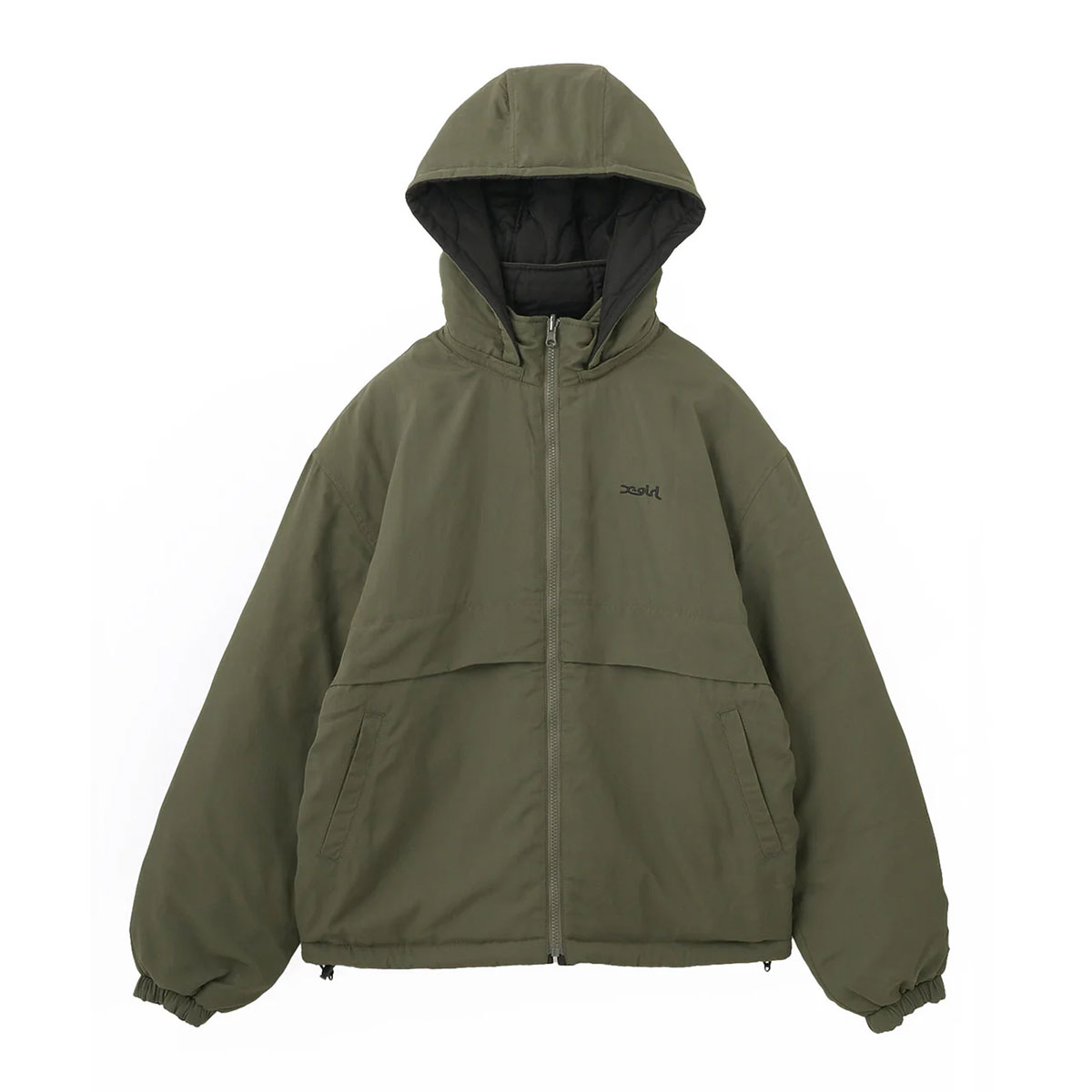 値下げ‼️ XGirl リバーシブルフードジャケット オリーブグリーン/ブラック 値下げ‼️ XGirl リバーシブルフードジャケット オリーブグリーン