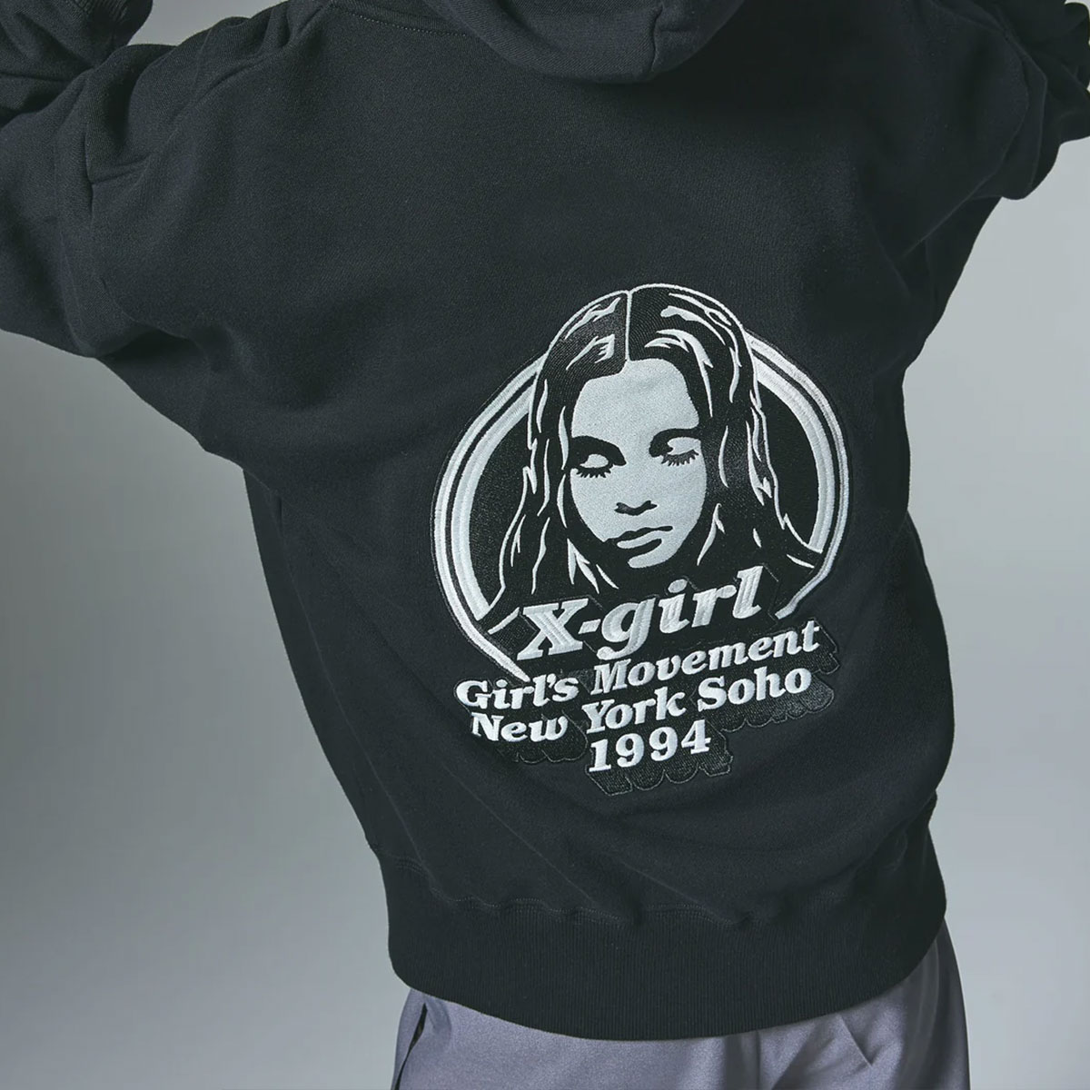 エックスガール レディース フルジップパーカー スウェット フード