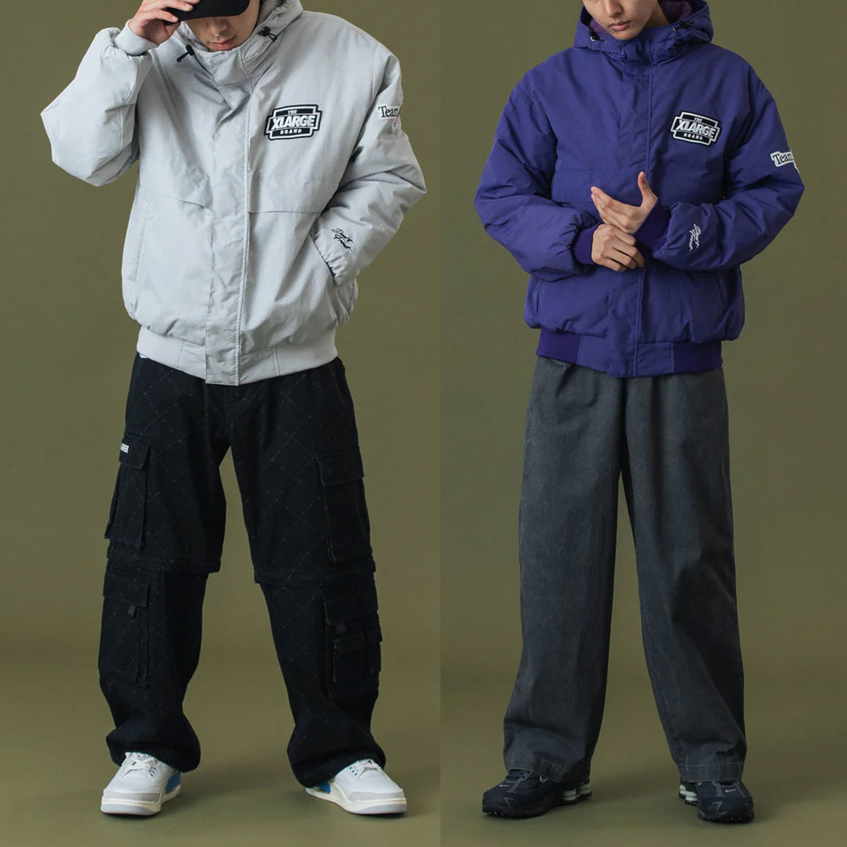 エクストララージ メンズ ナイロンパファージャケット アウター 全4色