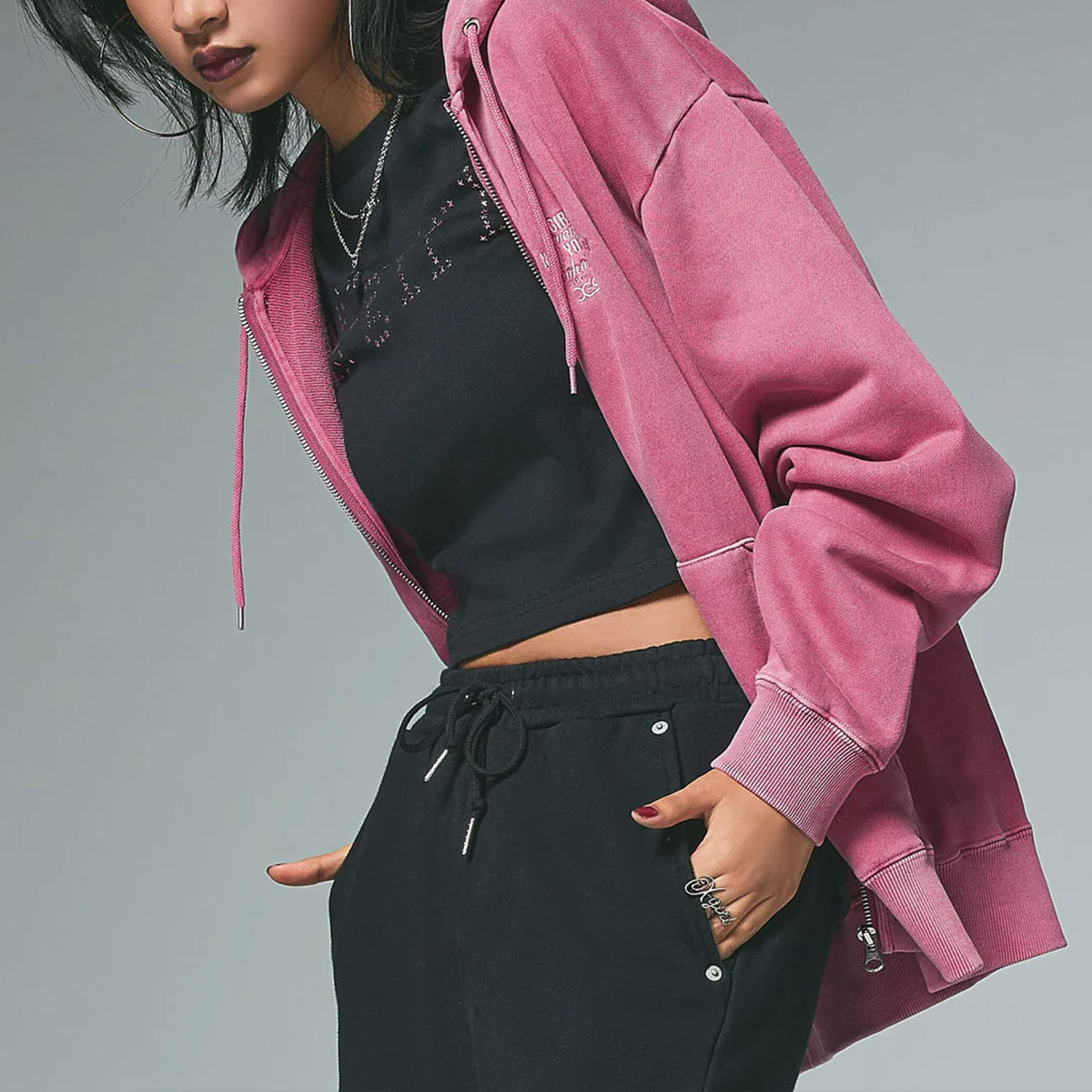 エックスガール レディース ジップパーカー スウェット フード