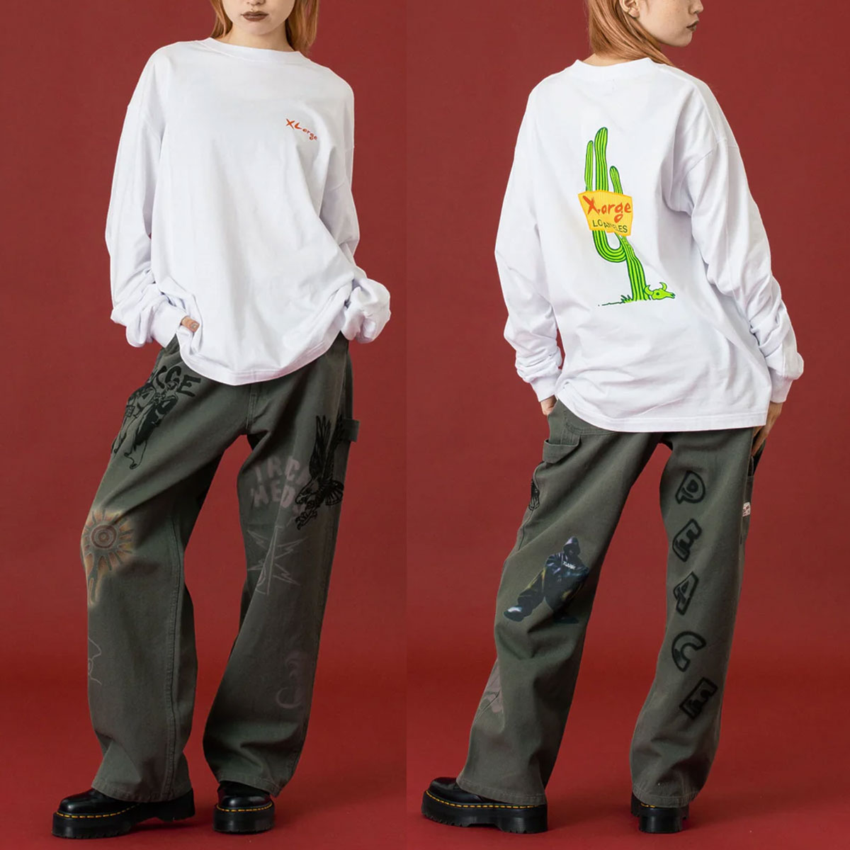 xlarge CACTUS L/S TEE メンズ 長袖Tシャツ ロンt 101254011005