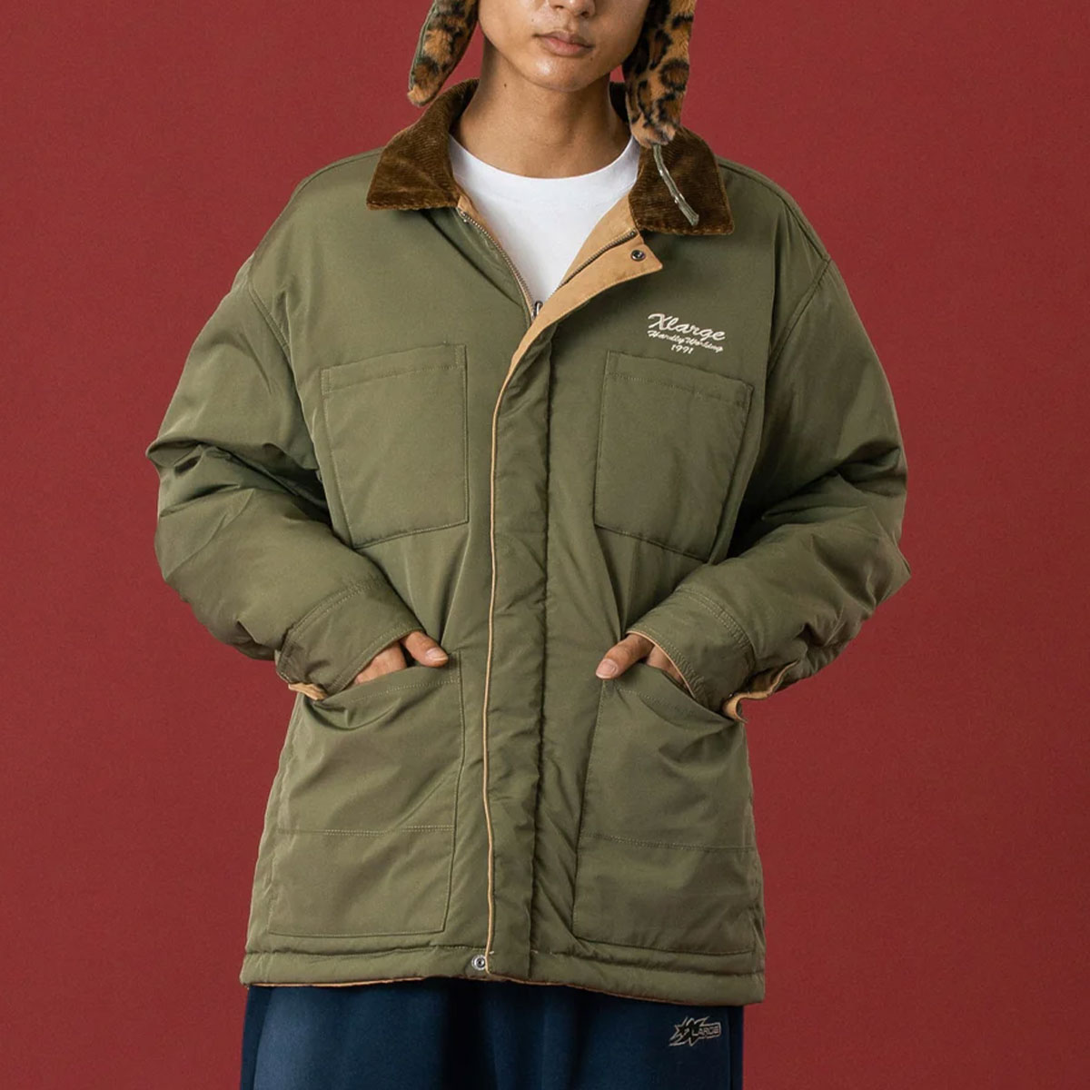 エクストララージ メンズ リバーシブルワークジャケット 中綿 L