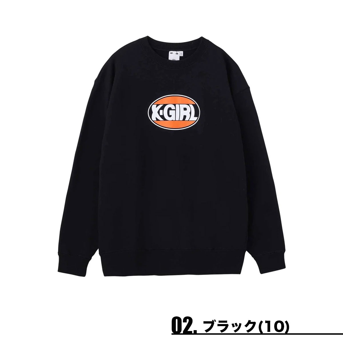 30%OFF】エックスガール レディース スウェット OVAL LOGO CREW SWEAT