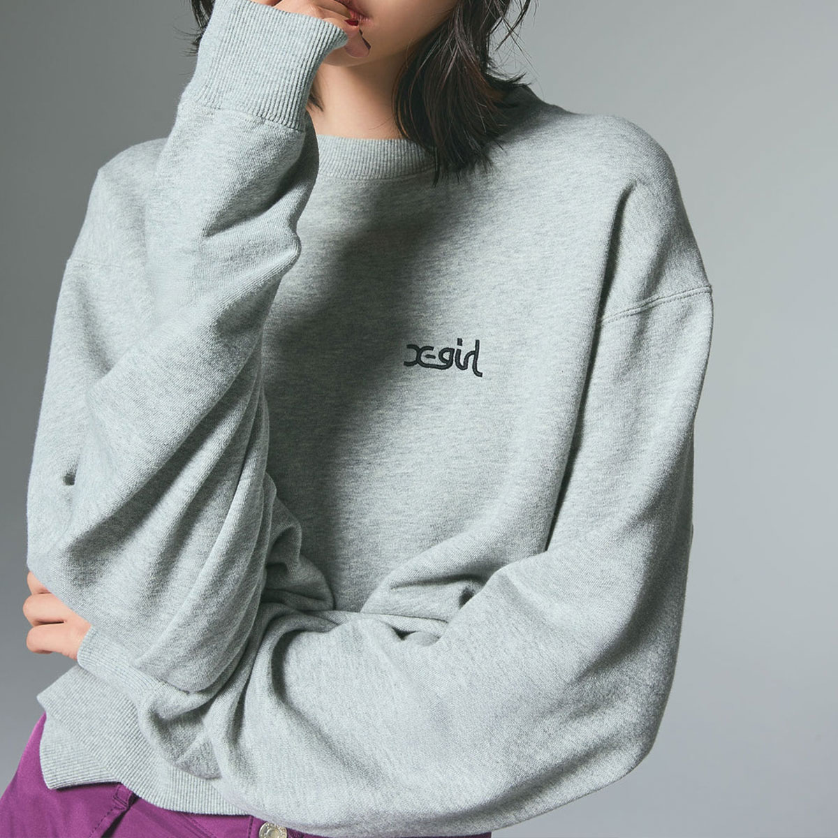 エックスガール レディース スウェット トレーナー トップス 刺繍